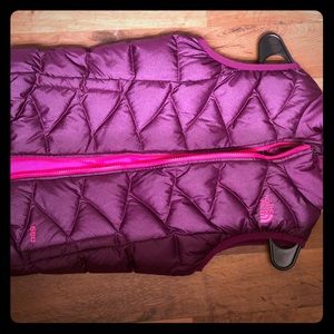 Girls reversible North Face puffer vest